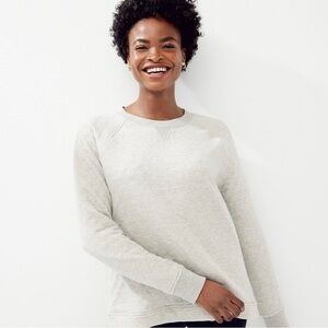 Haven Well Within Quilted Gray Crewneck Sweatshirt Size M